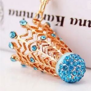 Betsey Johnson Rhinestone & Enamel Badminton Birdie. NWT